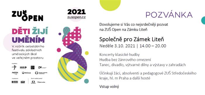 Pozvánka na ZUŠ Open 2021